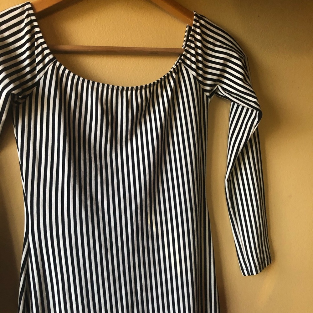 House of Harlow Striped dress fitted circus 1960